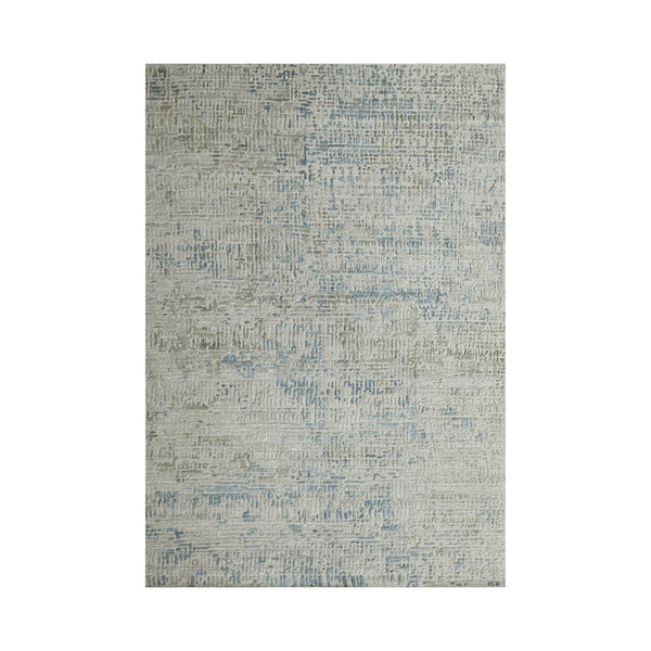 Multi Size Gray Beige Blue Color Hand Knotted All-Over Wool/Bamboo Silk Modern & Contemporary Oriental Rug