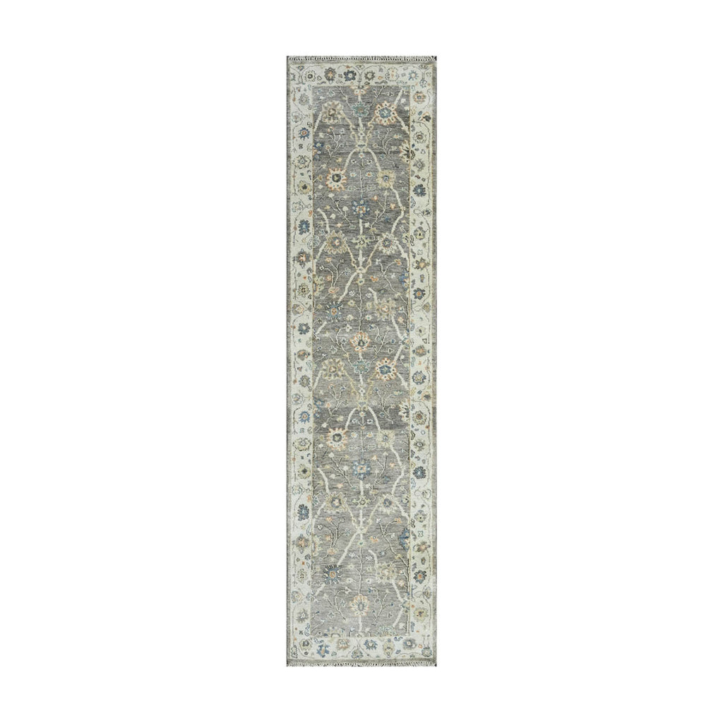 Multi Size Gray Beige Blue Color Hand Knotted Oushak Wool Traditional Oriental Rug