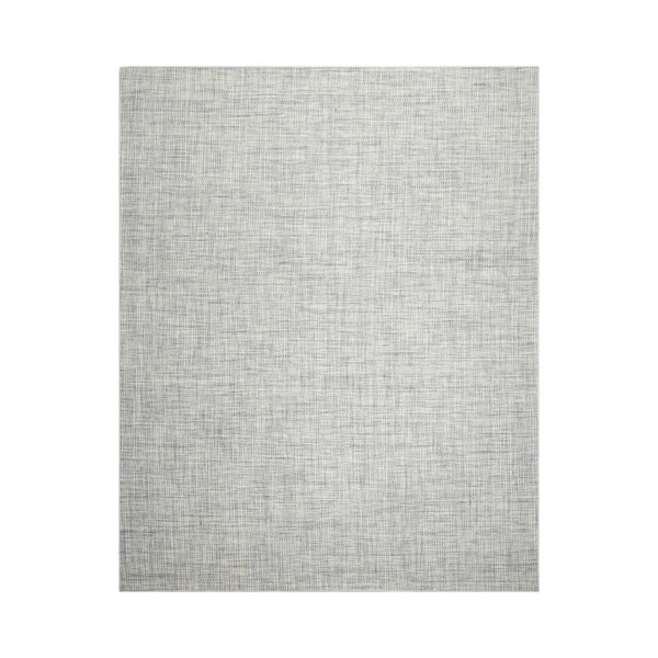 4'x6' Slate Blue Off White Color Hand Woven Textured 80%Wool & 20%Nylon Contemporary Oriental Rug