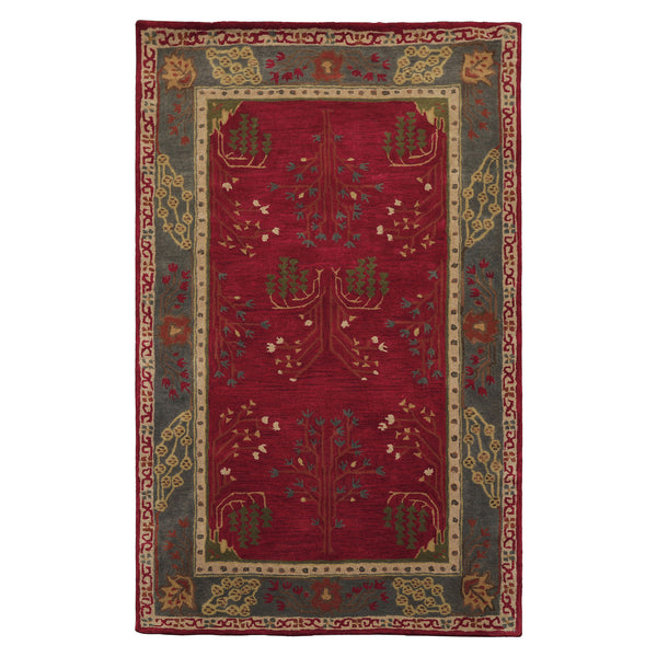 Multi Size Deep Magenta
 Celadon
 Beige
 Color Hand Tufted Donegal Wool Traditional Oriental Rug