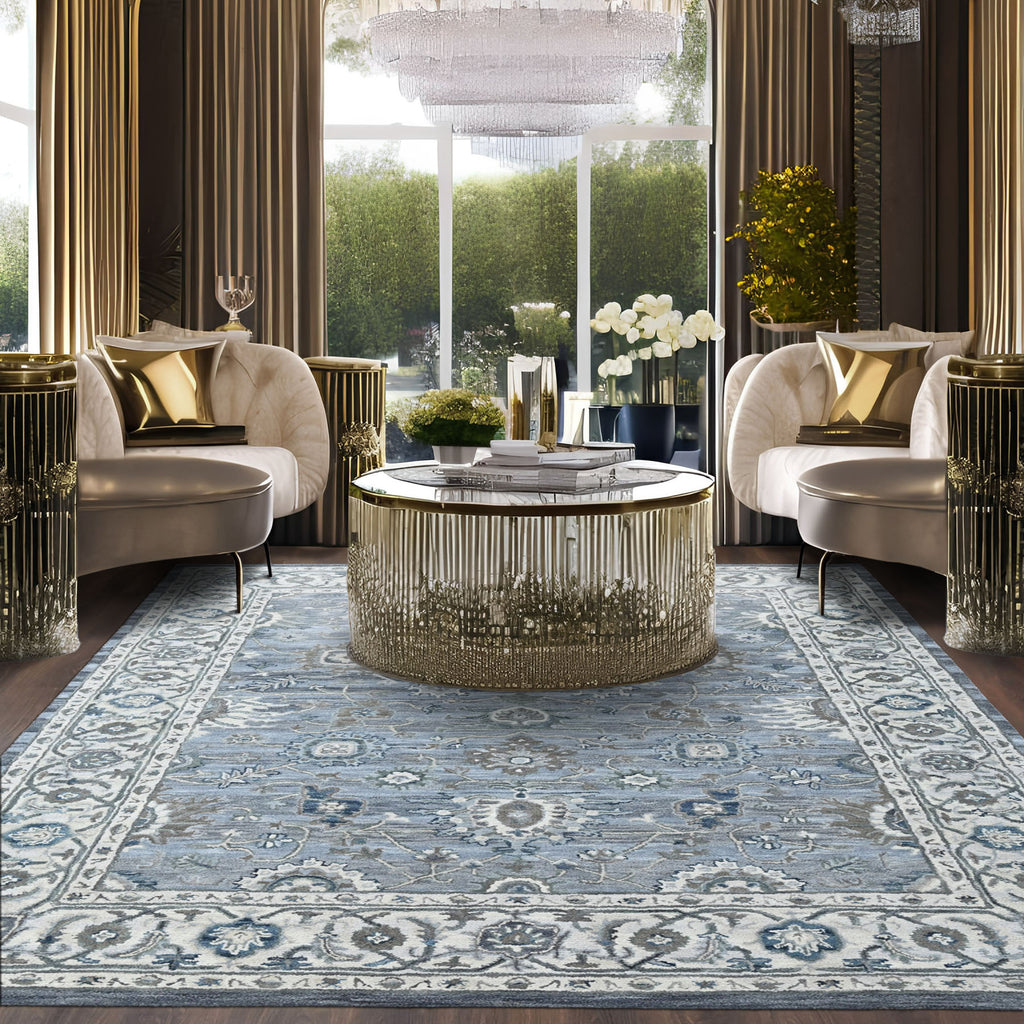 Multi Size Light Blue Gray Beige Color Hand Tufted Handmade Wool Modern & Contemporary Oriental Rug