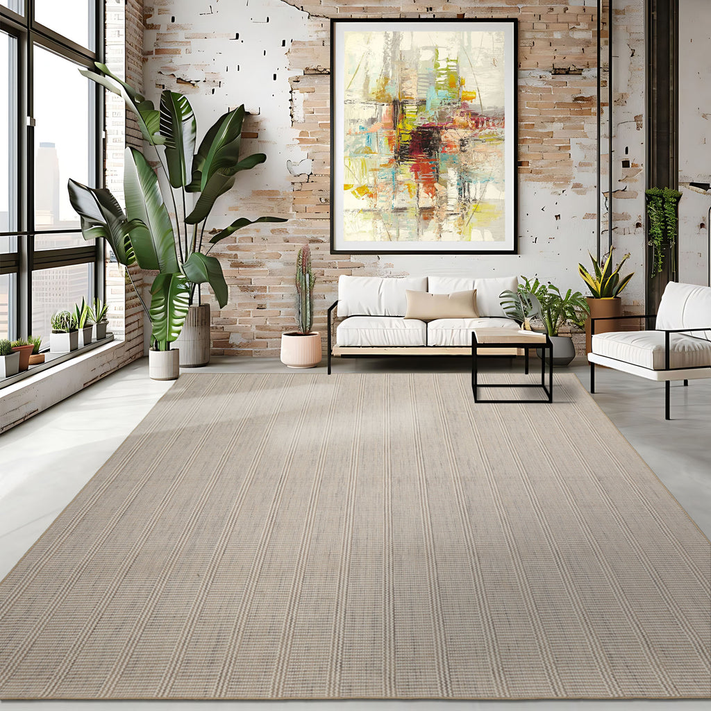 Multi Size Taupe Beige Gray Color Hand Woven Flatweave Wool Modern Oriental Rug
