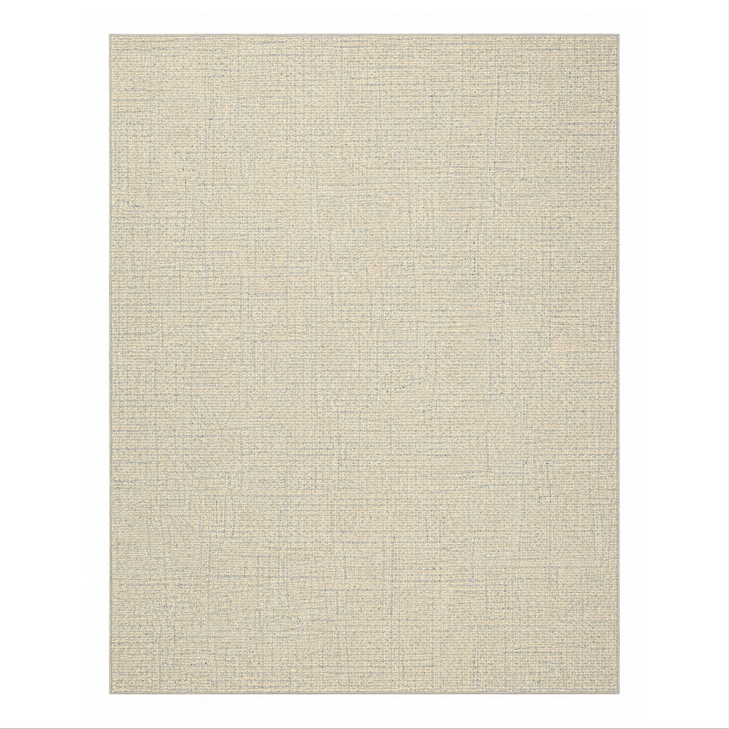 Multi Size Ivory Blue Slate Color Hand Loomed Berber Wool Contemporary Oriental Rug
