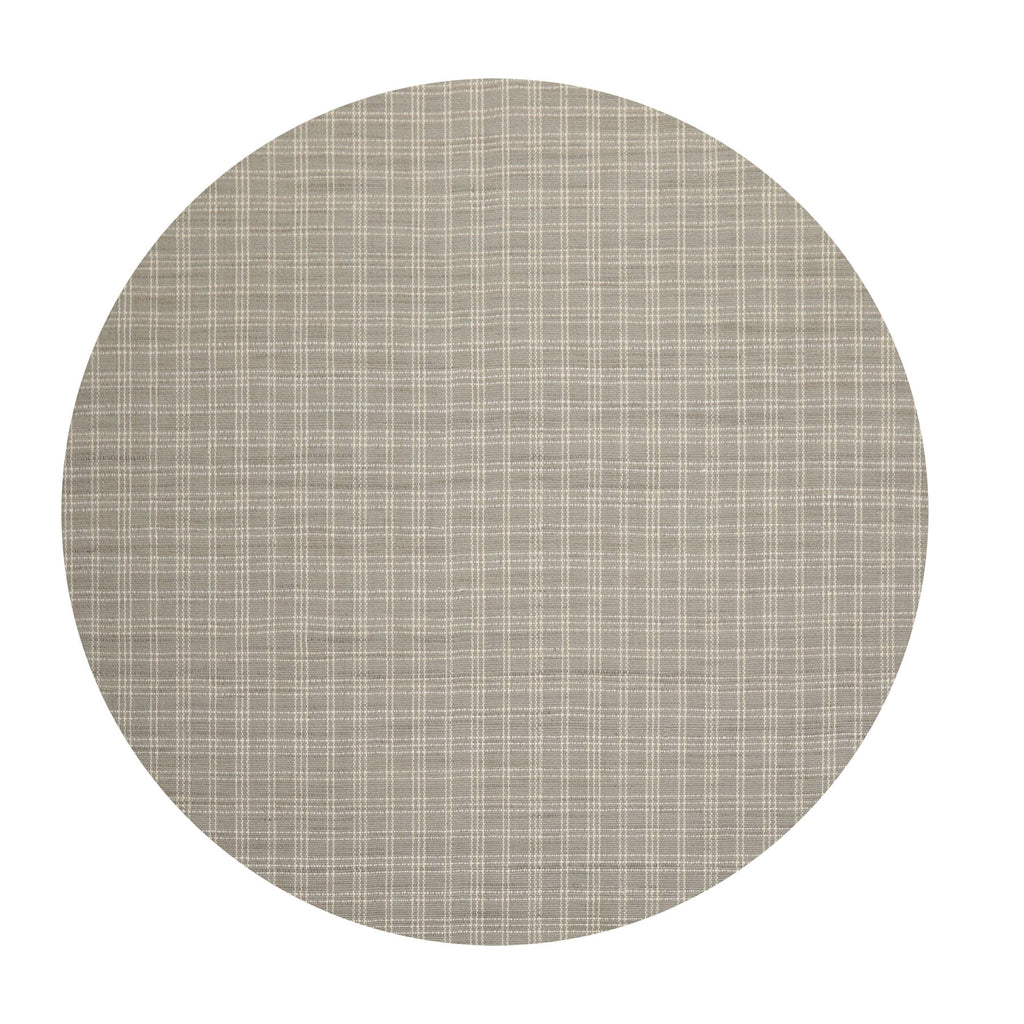 Multi Size Gray Ivory Color Hand Woven Flatweave Wool Modern Oriental Rug