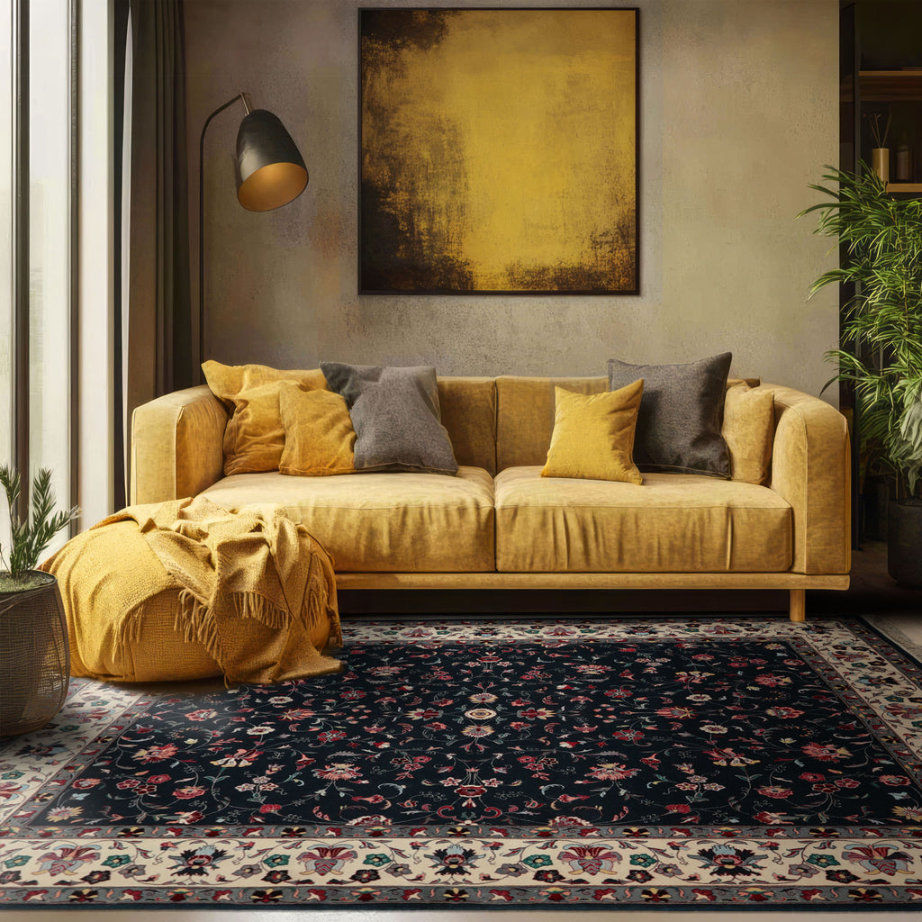 Teal 8'2''x10'5" Pak Persian Traditional Medallion 300 KPSI Hand Knotted Wool Pande Cameron velvety texture Oriental Area Rug