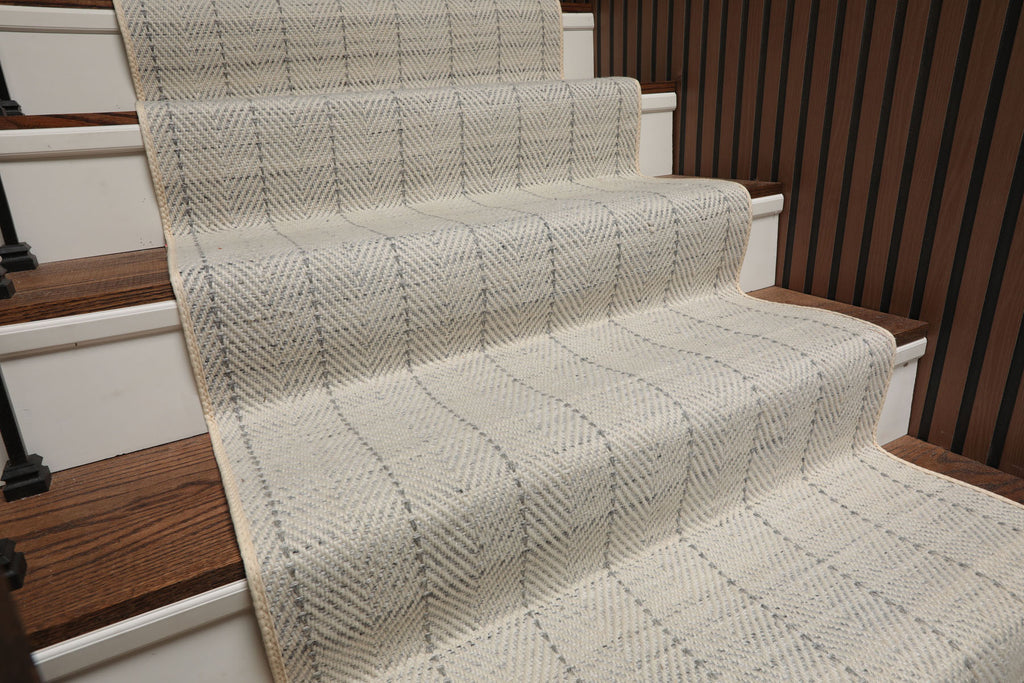 Multi Size Ivory  Gray Color Hand Loomed Flatweave Wool Contemporary Oriental Rug