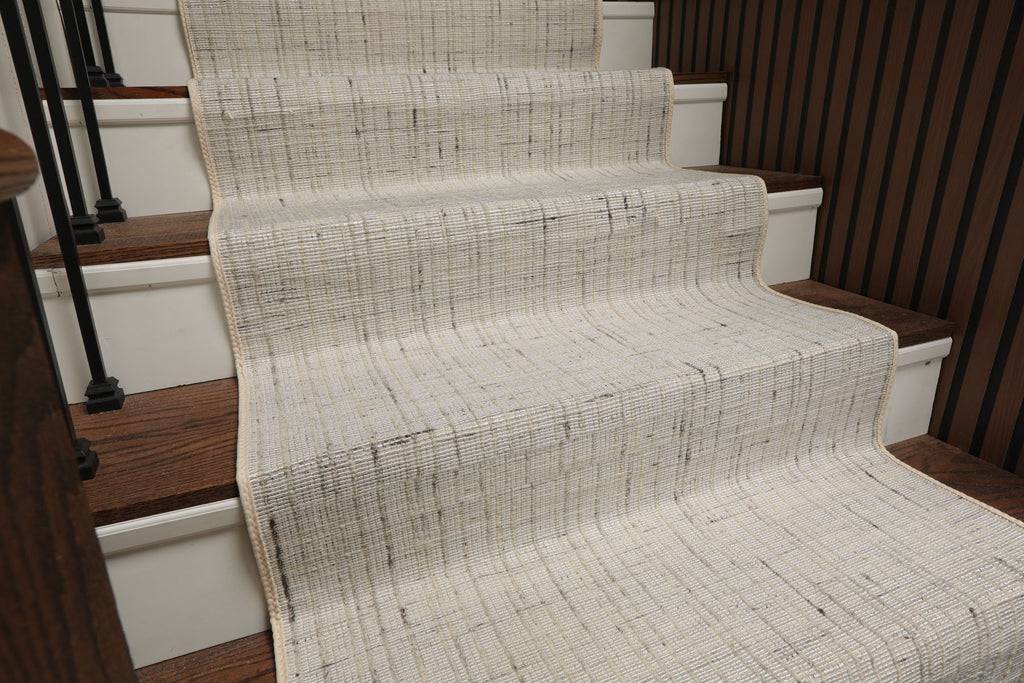 Multi Size Ivory  Gray Beige Color Hand Loomed Flatweave Wool and Polyster Modern Oriental Rug