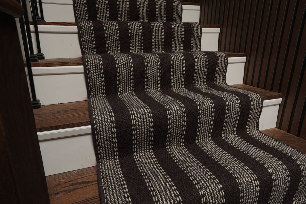 Multi Size Chocolate Ivory Color Hand Woven Flatweave Wool Modern Oriental Rug