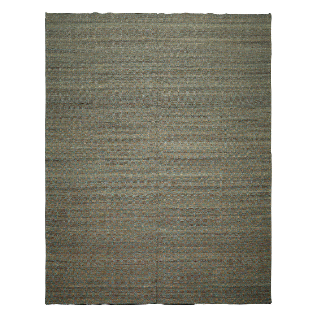 8x10 Teal, Brown, Color Hand Woven Kilim Wool Modern & Contemporary Oriental Rug