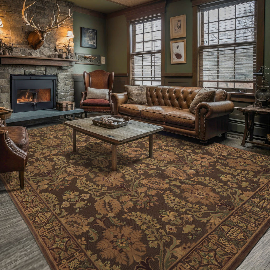 9x12 Brown, Tan, Sage Color Hand Knotted French Aubusson Savonnerie Wool Traditional Oriental Rug