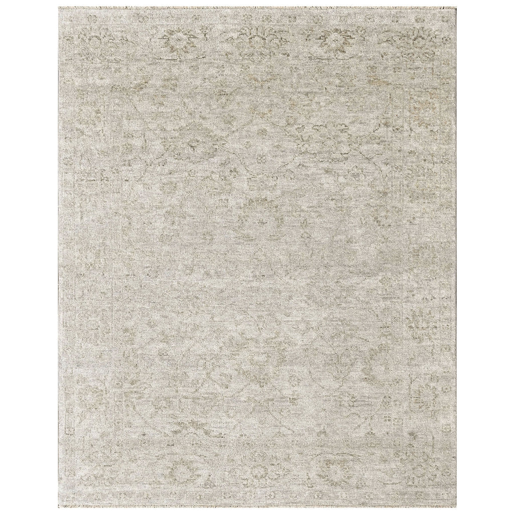 8x10 Tone on Tone Gray, , Color Hand Knotted Oushak Wool Transitional Oriental Rug
