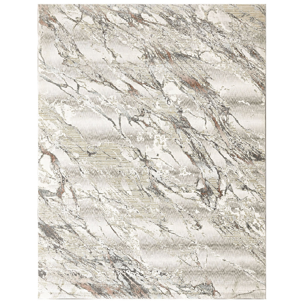 9x12 Ivory, Beige, Rust Color Power Loom Oushak Wool Modern Oriental Rug