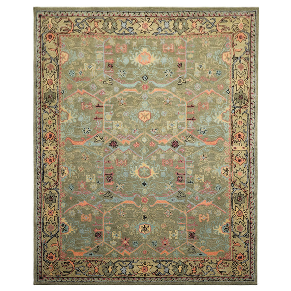 Multi Size Sage Pistachio Blush Color Hand Tufted  Wool Traditional Oriental Rug