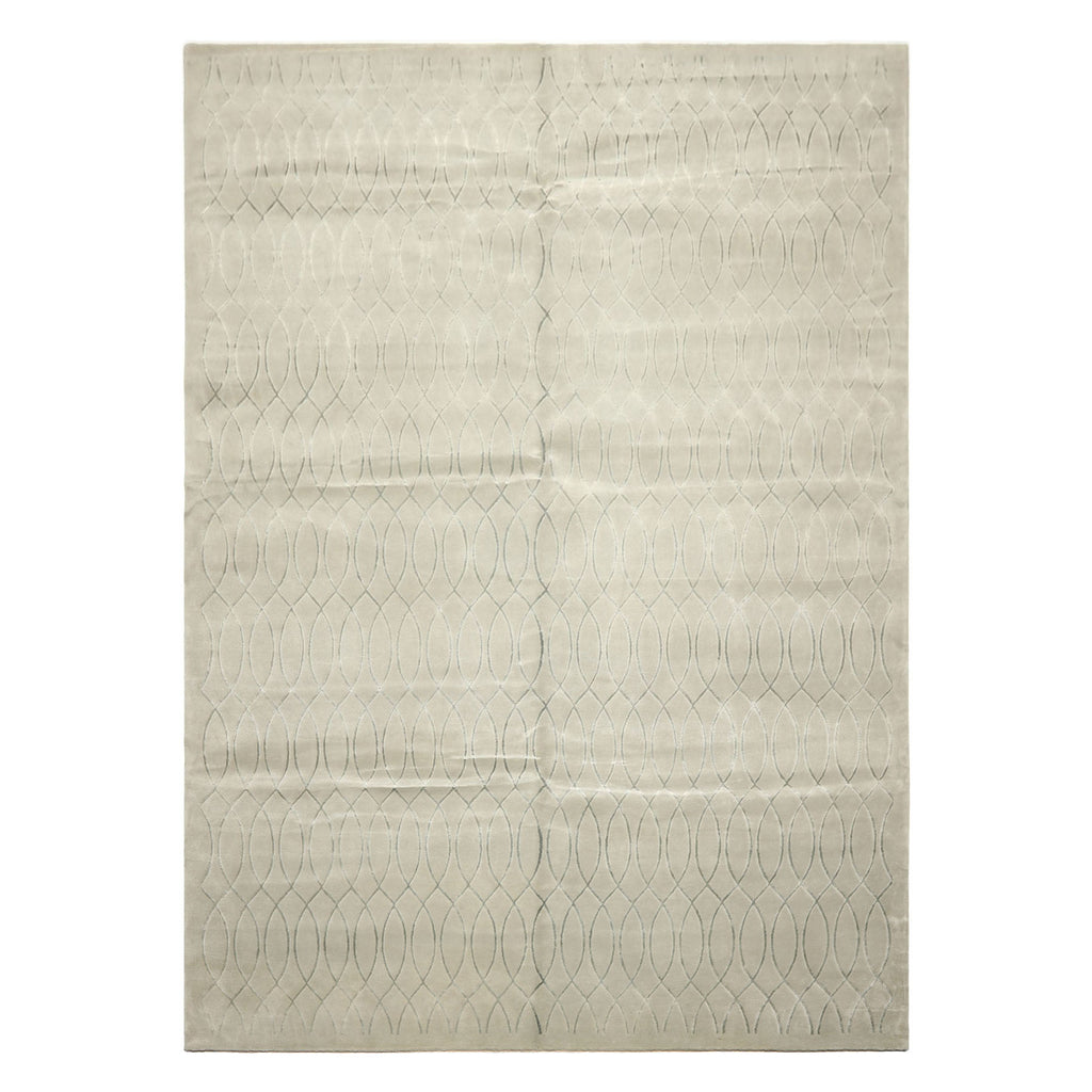 9x12 Tone on Tone Faded Seafoam, , Color Hand Knotted Tibetan Wool & Pure Silk Modern & Contemporay Oriental Rug